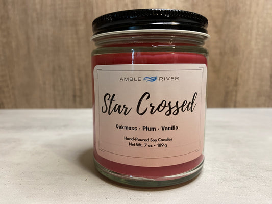 Star Crossed Hand Poured Candle - Apple, Moss, & Amber Scent