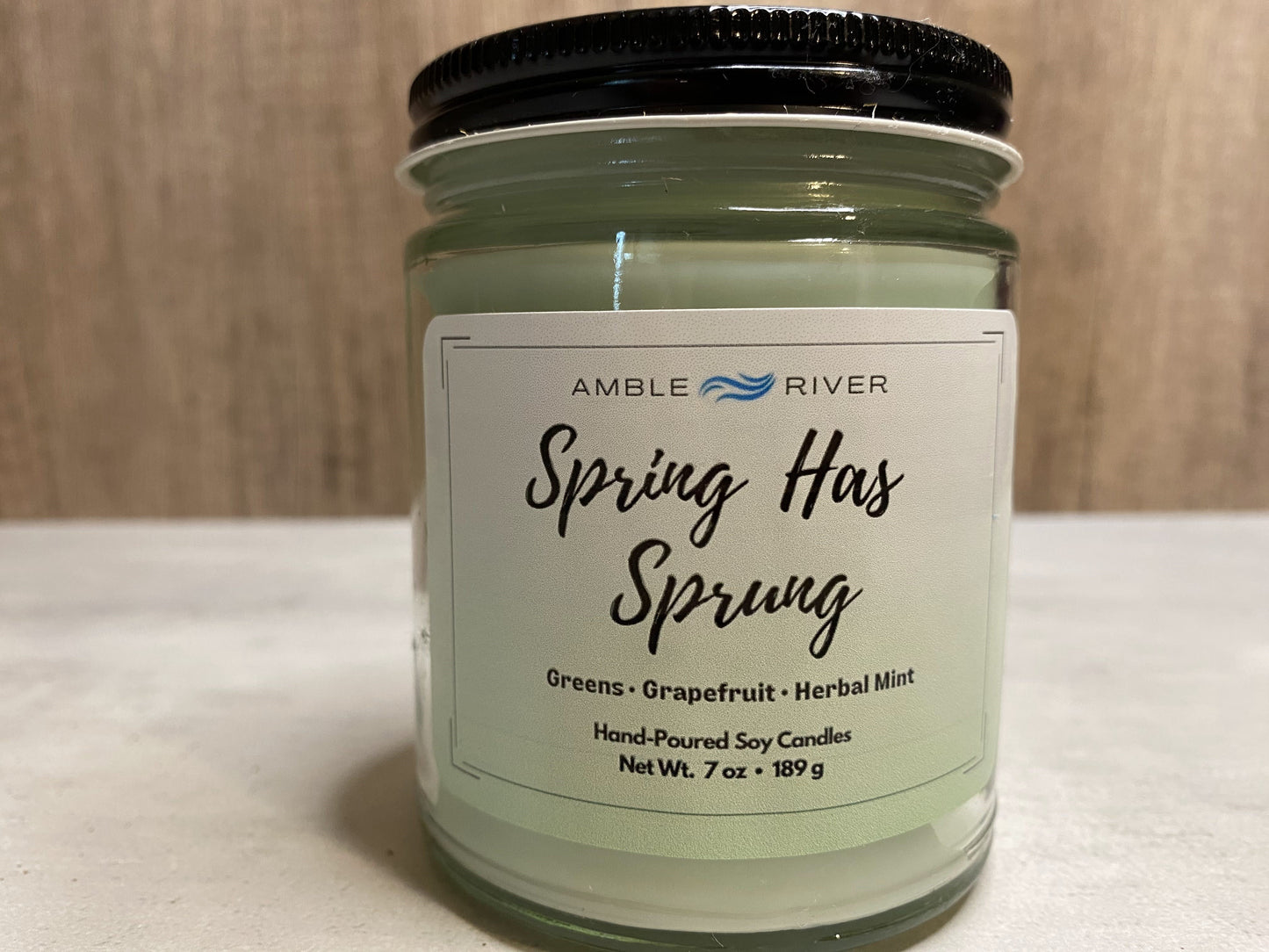 Spring Has Sprung Hand Poured Candle - Mint, Lily, & Cedarwood Scent