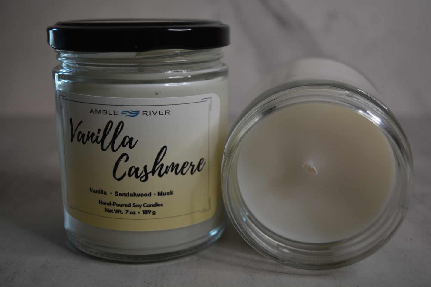 Vanilla Cashmere Hand Poured Candle - Vanilla, Peach, & Musk Scent